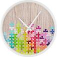 Wanduhr Vanessa in Weiß/Bunt - Multicolor/Weiß, Holzwerkstoff/Papier (30,5/5,5cm) - MÖMAX modern living