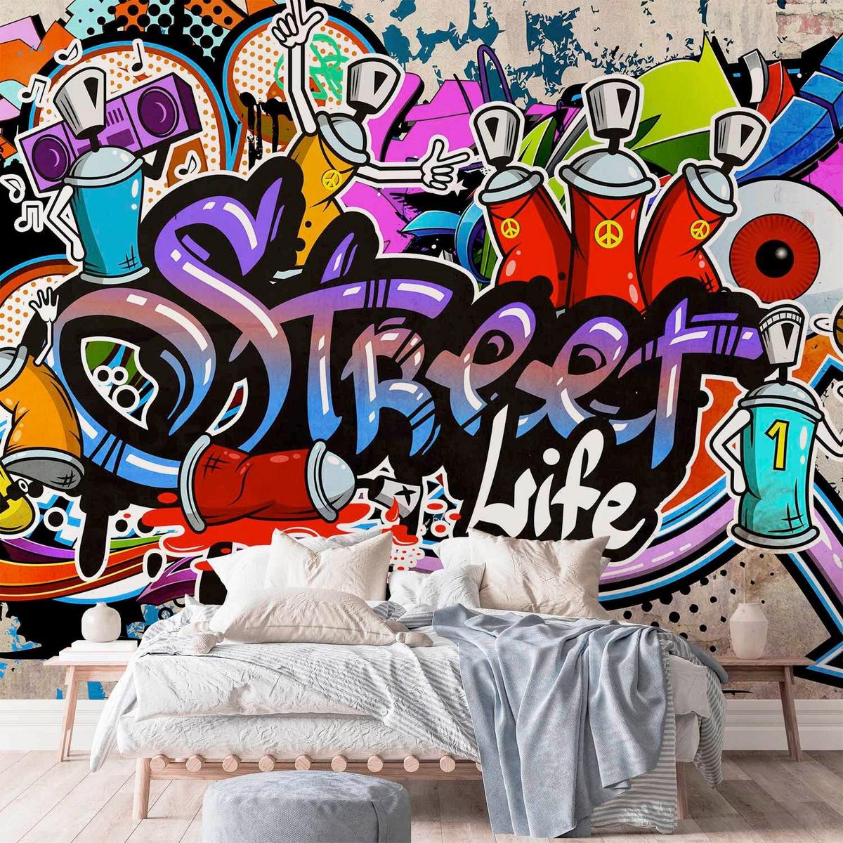 Fototapeta Street Game, 150x105cm - vijolična/bež, Trendi, tekstil (150/105cm) - artgeist