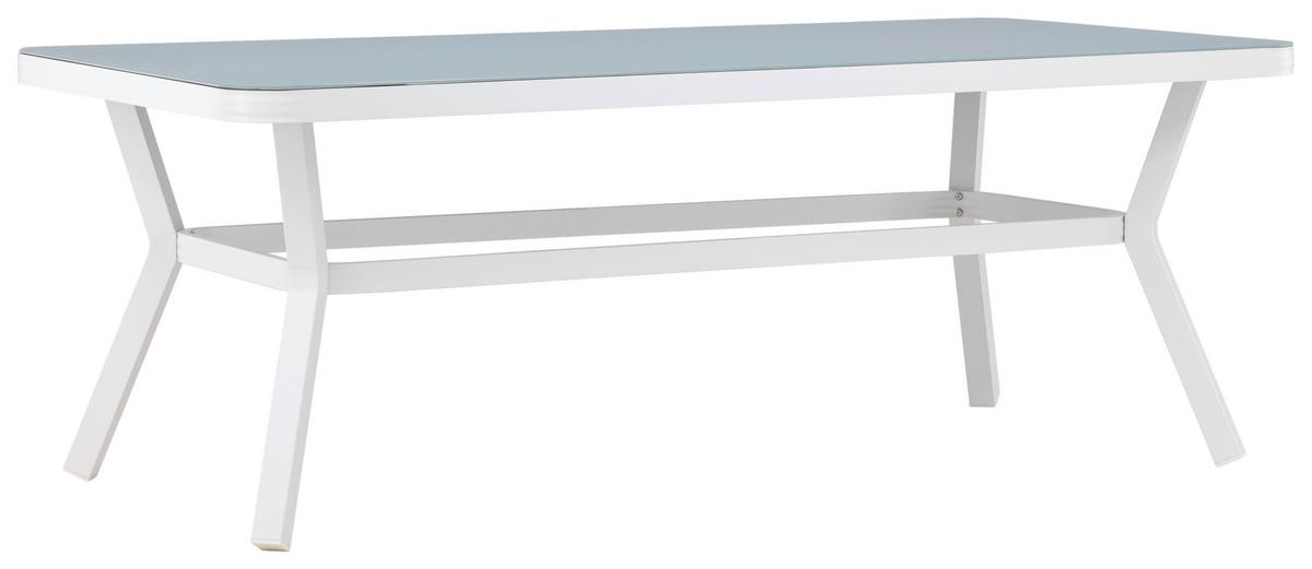 GARTENTISCH VIRYA - Weiß, KONVENTIONELL, Stein/Metall (200/100/74cm) - Gardenson