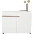 Kommode Weiß Hochglanz/Eichefarben - Eichefarben/Trüffeleichefarben, MODERN (109/87/42cm) - Mömax modern living Kommode Weiß Hochglanz/Eichefarben - Eichefarben/Trüffeleichefarben, MODERN (109/87/42cm) - Mömax modern living
