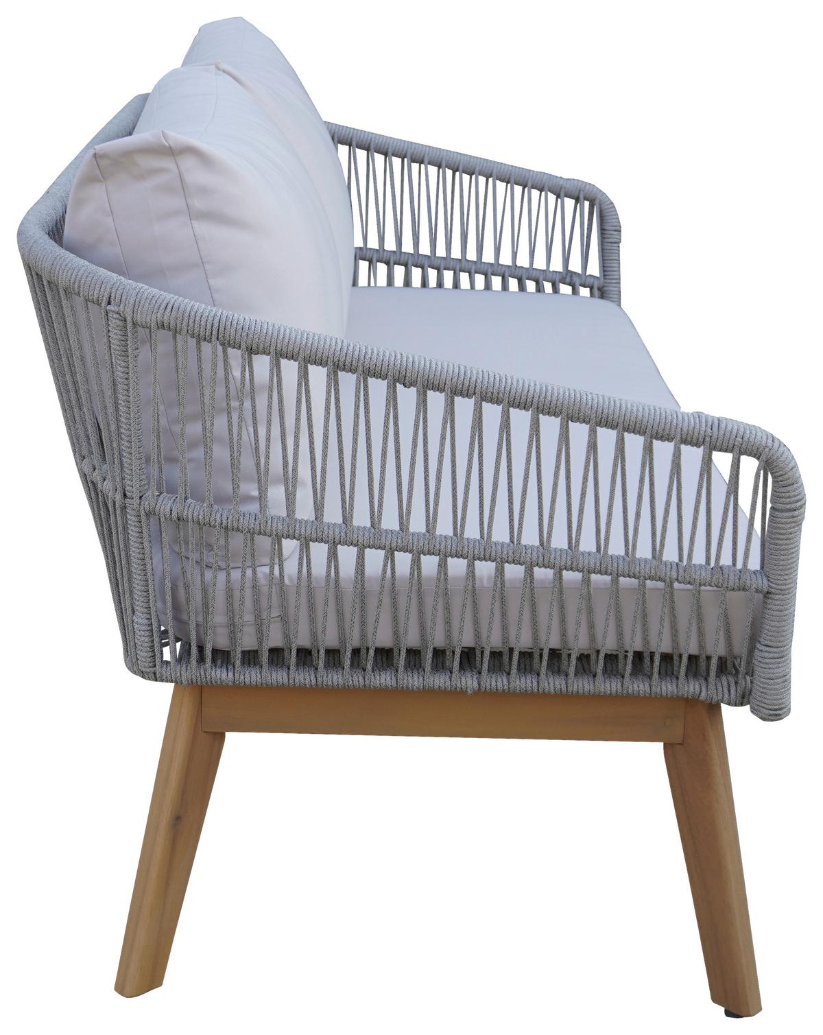 Gartenset Michi 1 Grau/Akaziefarben, 4-teilig - Grau/Akaziefarben, MODERN, Holz/Metall (82/55/40cm) - Mömax