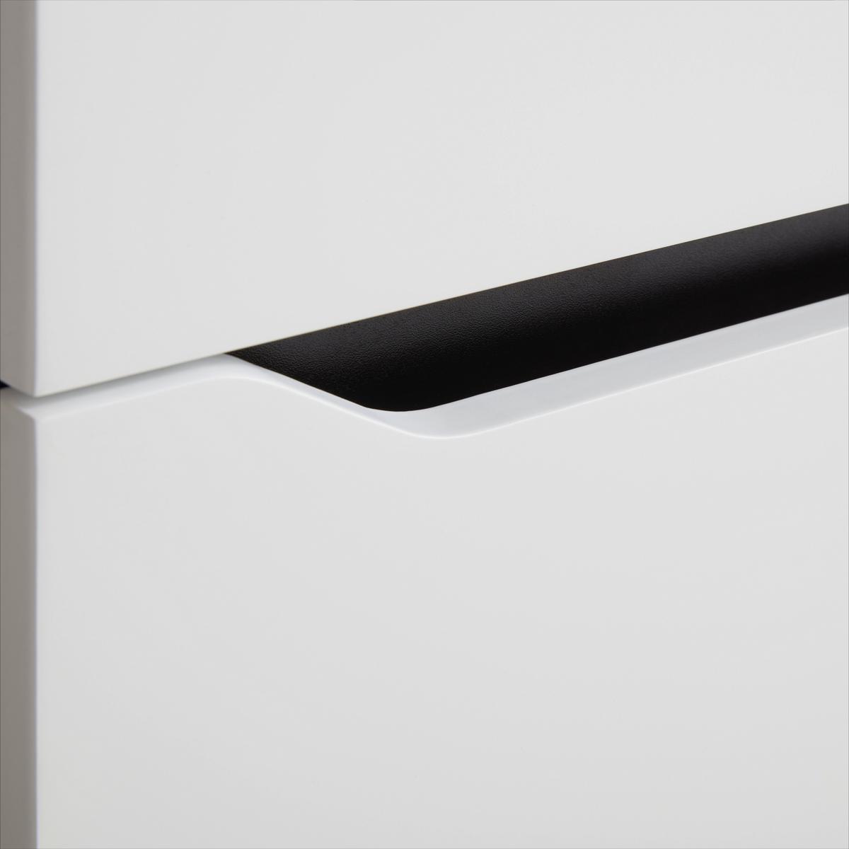Waschbeckenunterschrank Wave II in Schwarz/Weiß - Schwarz/Weiß, MODERN, Holzwerkstoff (70/60/40cm) - Mömax
