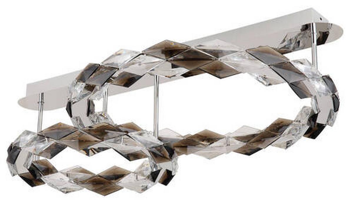 LED-Deckenleuchte Karilion Klar max. 50 Watt - Klar, Design, Kunststoff/Metall (80/55/24,5cm) - Globo