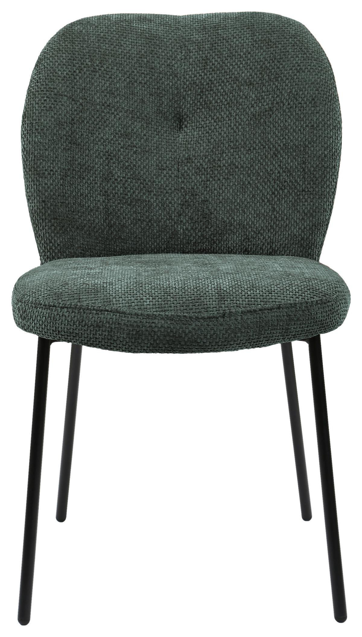 Stuhl Mara Grün/Schwarz - Schwarz/Grün, LIFESTYLE, Holz/Textil (52/87/64cm) - Mömax