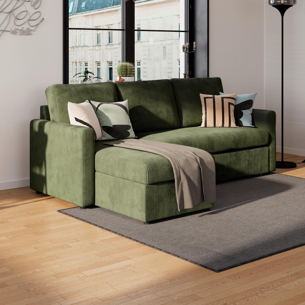 Coltar PARIS - verde, Basics, lemn/metal (215/145cm)
