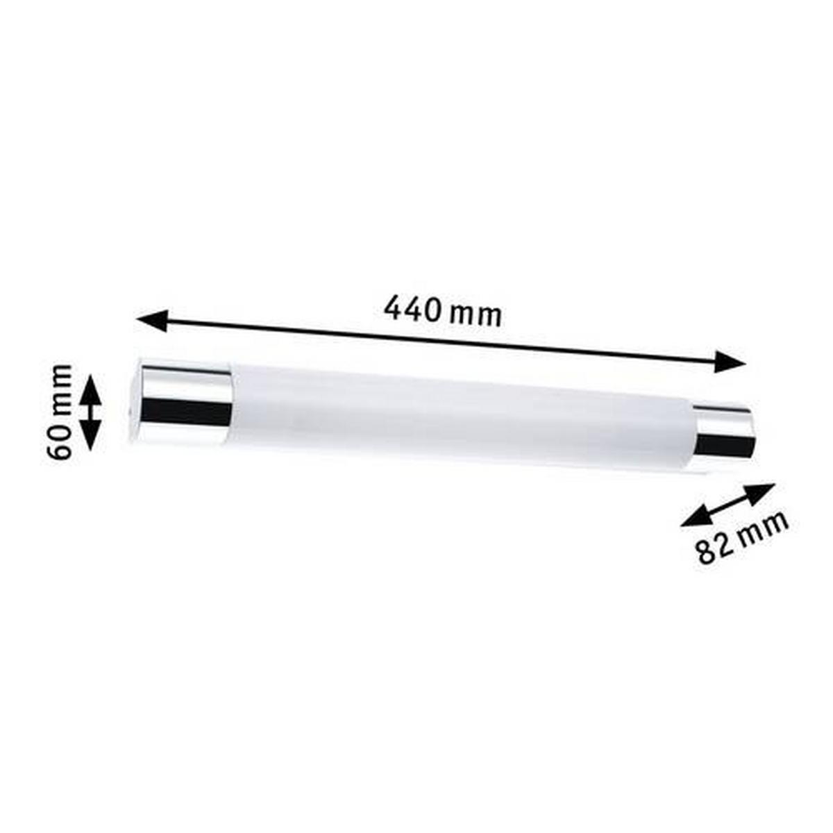 Wandleuchte Orgon in Weiß/Chromfarben max. 7,5 W - Chromfarben/Weiß, Basics, Kunststoff/Metall (6cm) - Paulmann
