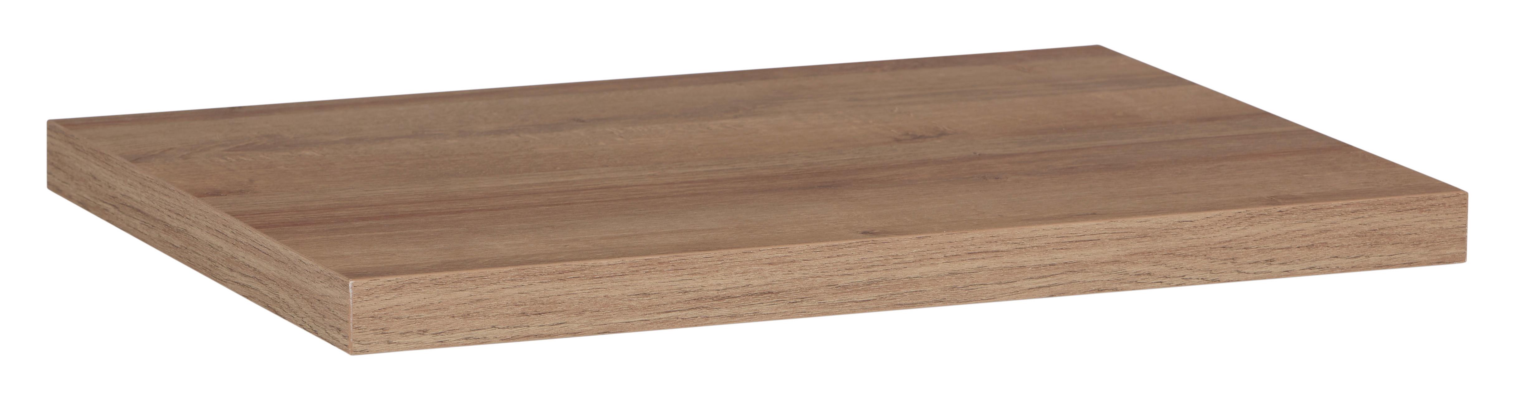 Waschtisch-Abdeckplatte Bavelli 63x44,5 cm Eiche Dekor - Eichefarben, KONVENTIONELL, Holzwerkstoff (63/4/44,5cm)