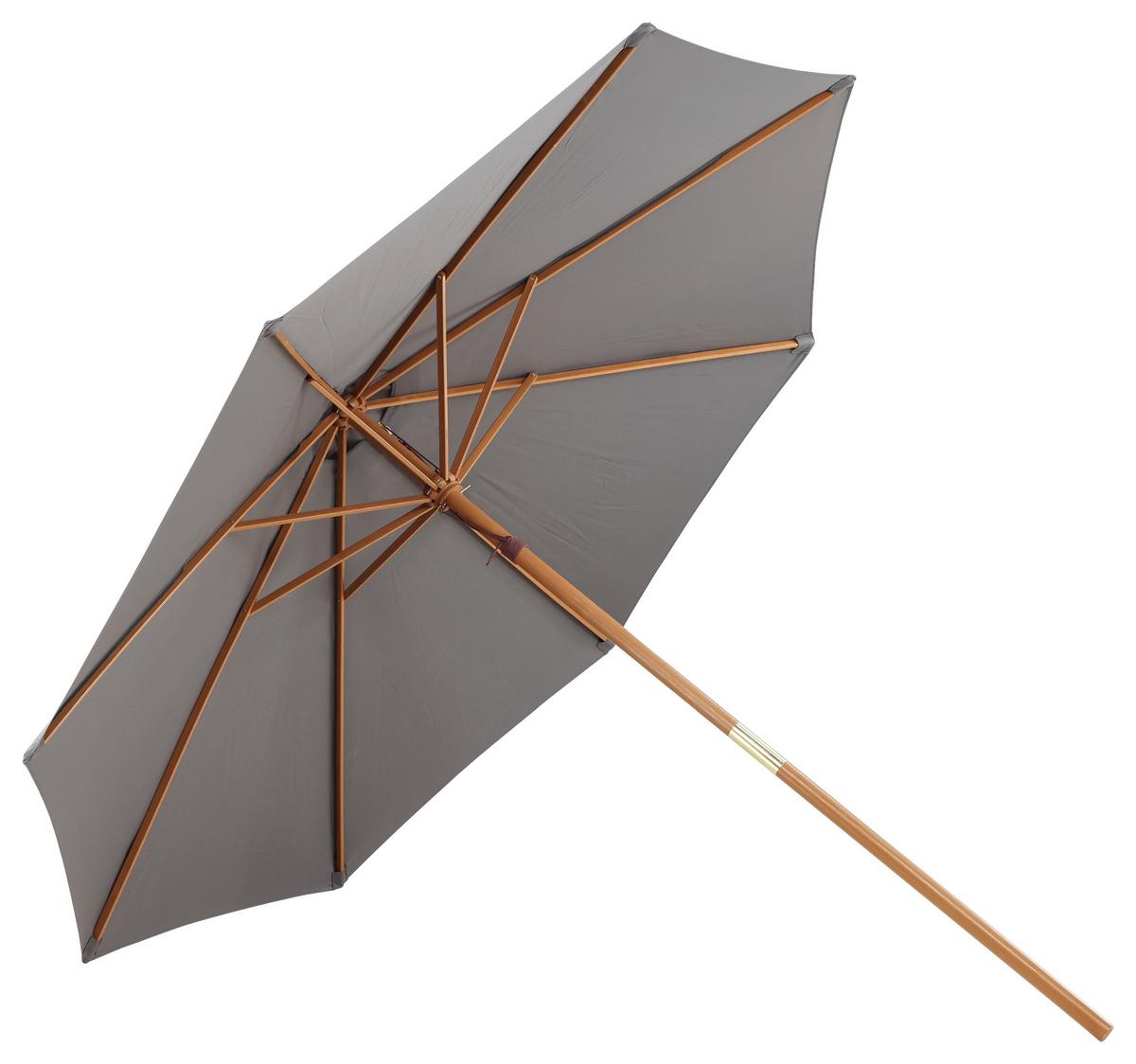 SONNENSCHIRM IXOS - Grau, KONVENTIONELL, Holz/Textil (300/244cm) - Gardenson