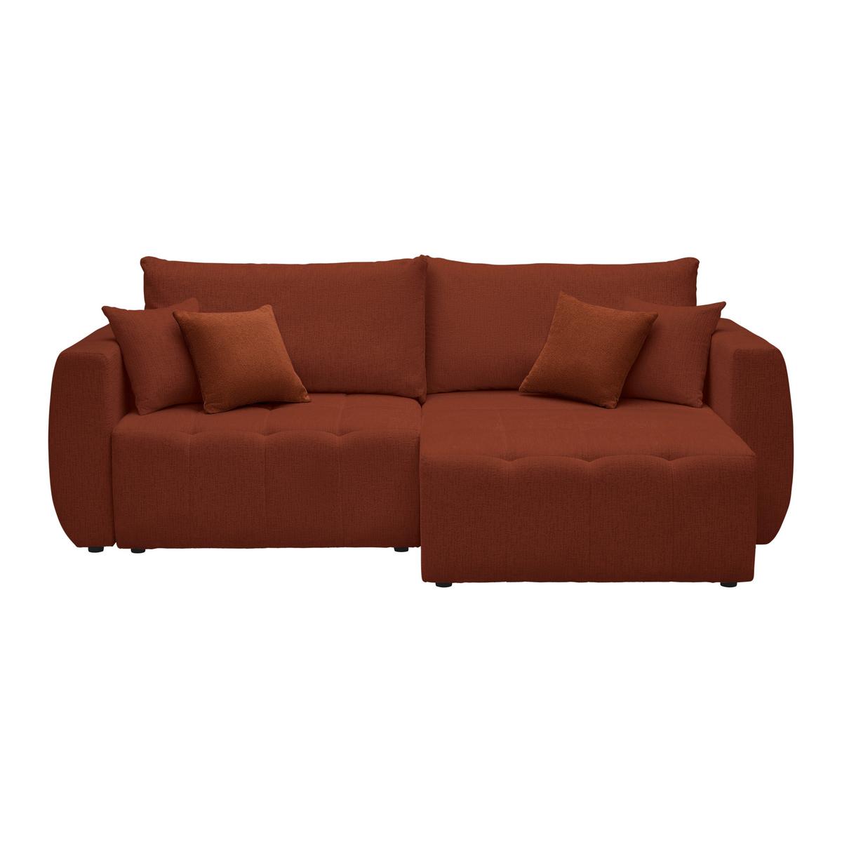 Schlafsofa Bologna Koralle - Koralle/Beige, Holz/Textil (245/74-90/104cm) - Mömax