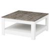 Klubska Miza Athena - bela/temni hrast, Design, leseni material (89/89/45cm) - Livetastic