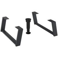 Fußset Max Box Max Box aus Aluminium, 2er Set - Anthrazit, MODERN, Metall (4/15/39cm) - Premium Living