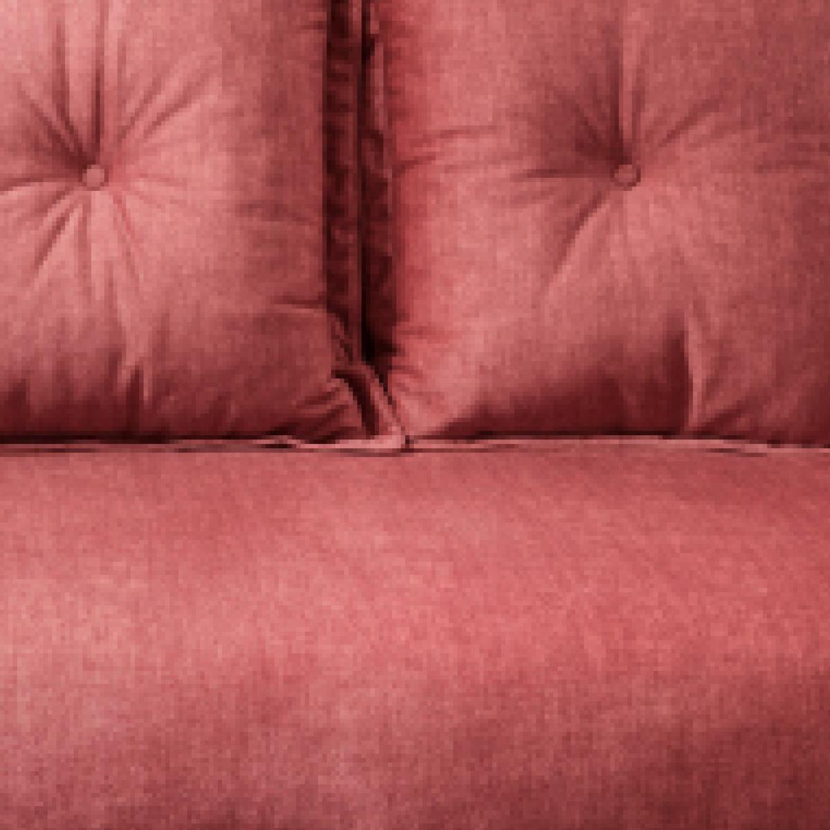 2,5-Sitzer-Sofa Baggio Koralle Velours - Koralle/Schwarz, MODERN, Holz/Textil (196/94/103cm) - Livetastic
