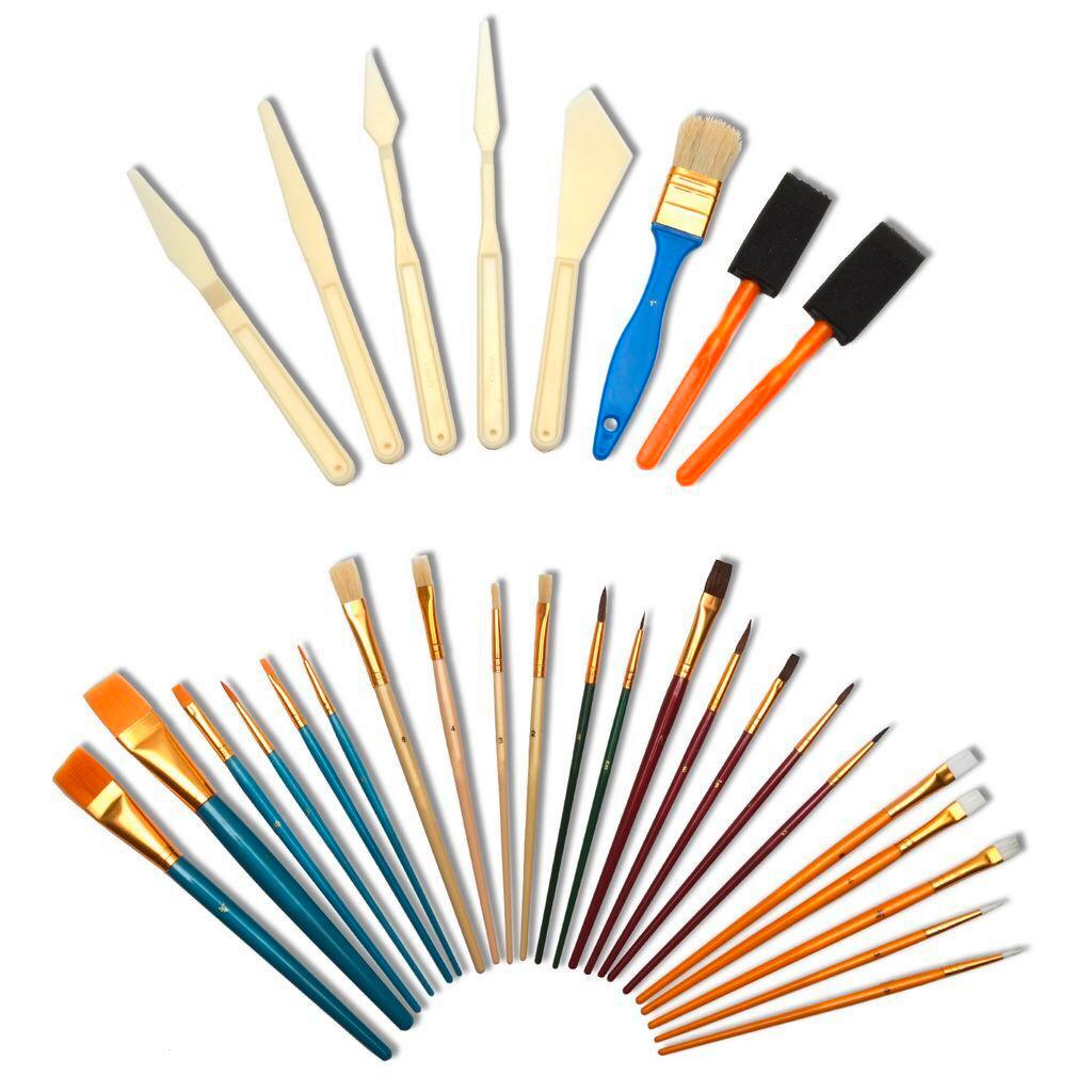 Pinselset Colour, 30-teilig - Basics, Holzwerkstoff (19/16,5/4,3cm) - Premium Living