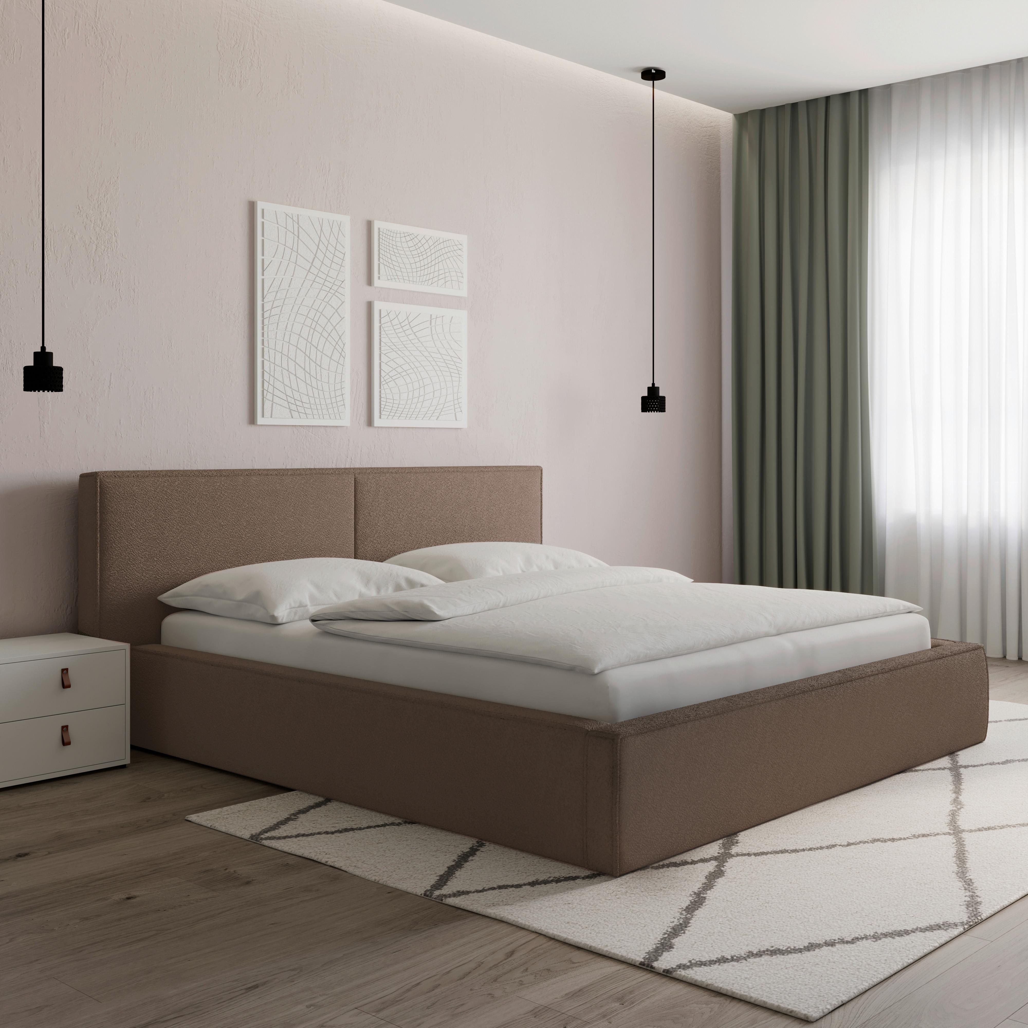 PAT TAPIțAT SERENA - maro/culoare natur, Modern, lemn/metal (180/200cm) - Bessagi Home