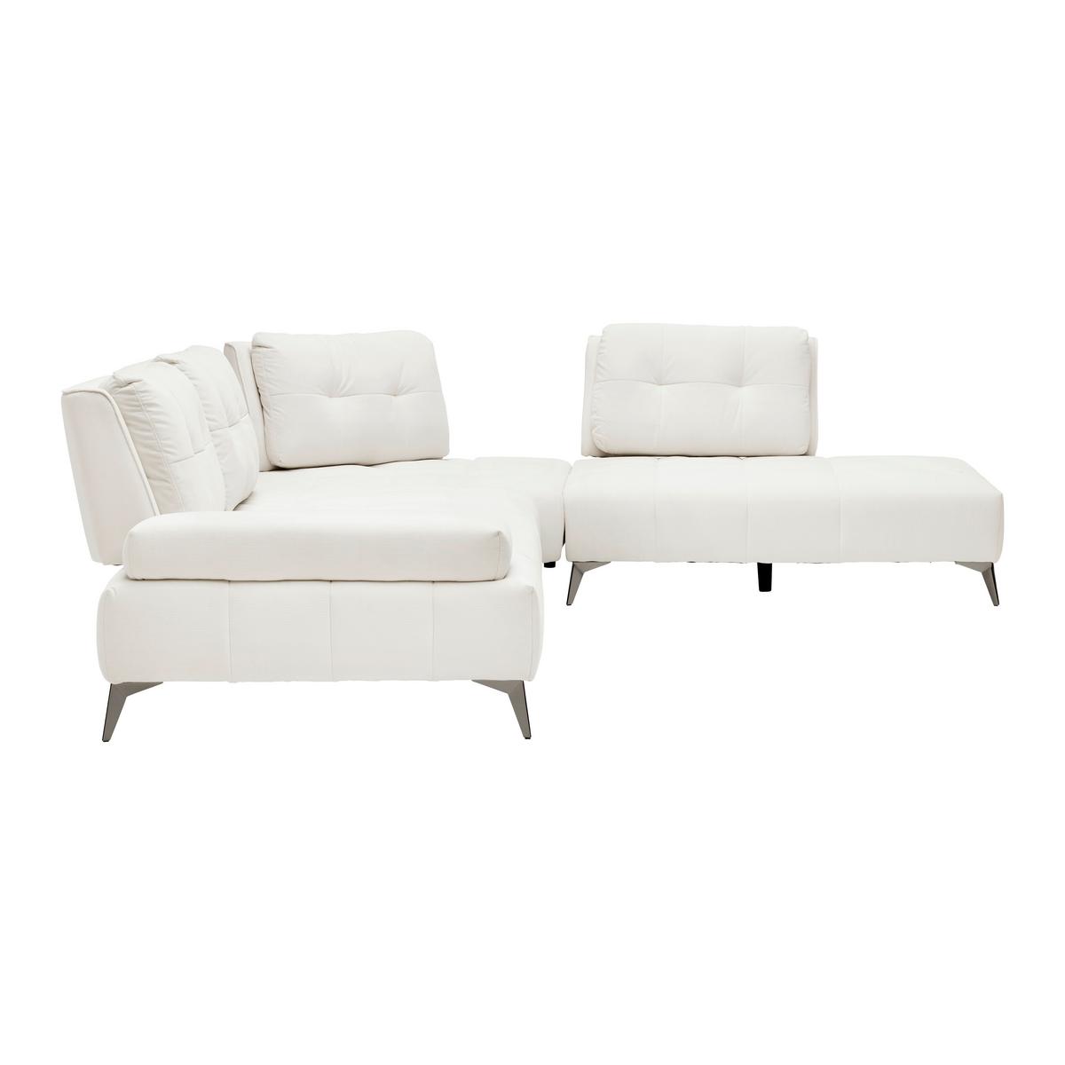 WOHNLANDSCHAFT ESTELLA - Dunkelgrau/Creme, Modern, Holz/Textil (326/85/270cm) - Bessagi Home