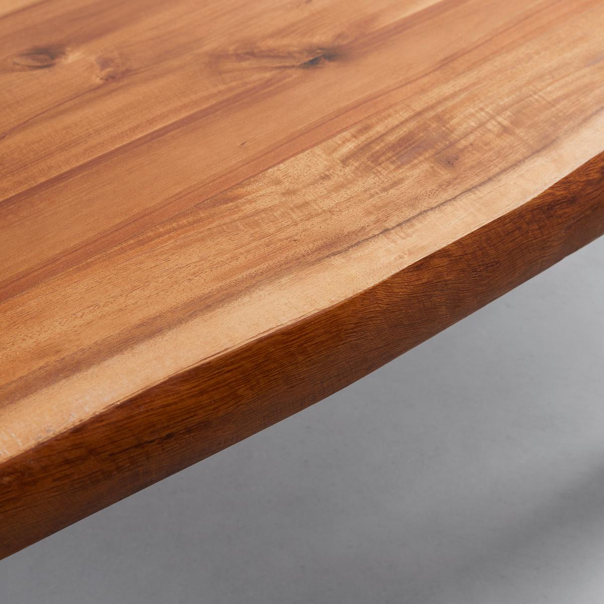 Esstisch Jasper in Holz Akazie massiv hell ca. 160x90 cm - Akaziefarben/Grau, MODERN, Holz/Metall (160/90/75cm) - Bessagi Home