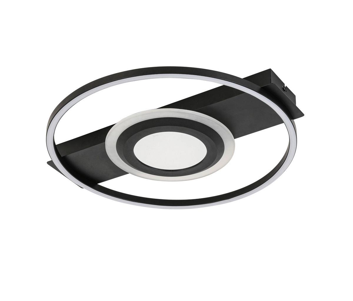 LAMPA SUFITOWA LED JESSY - czarny, Trend, tworzywo sztuczne/metal (42/40/6cm) - Novel
