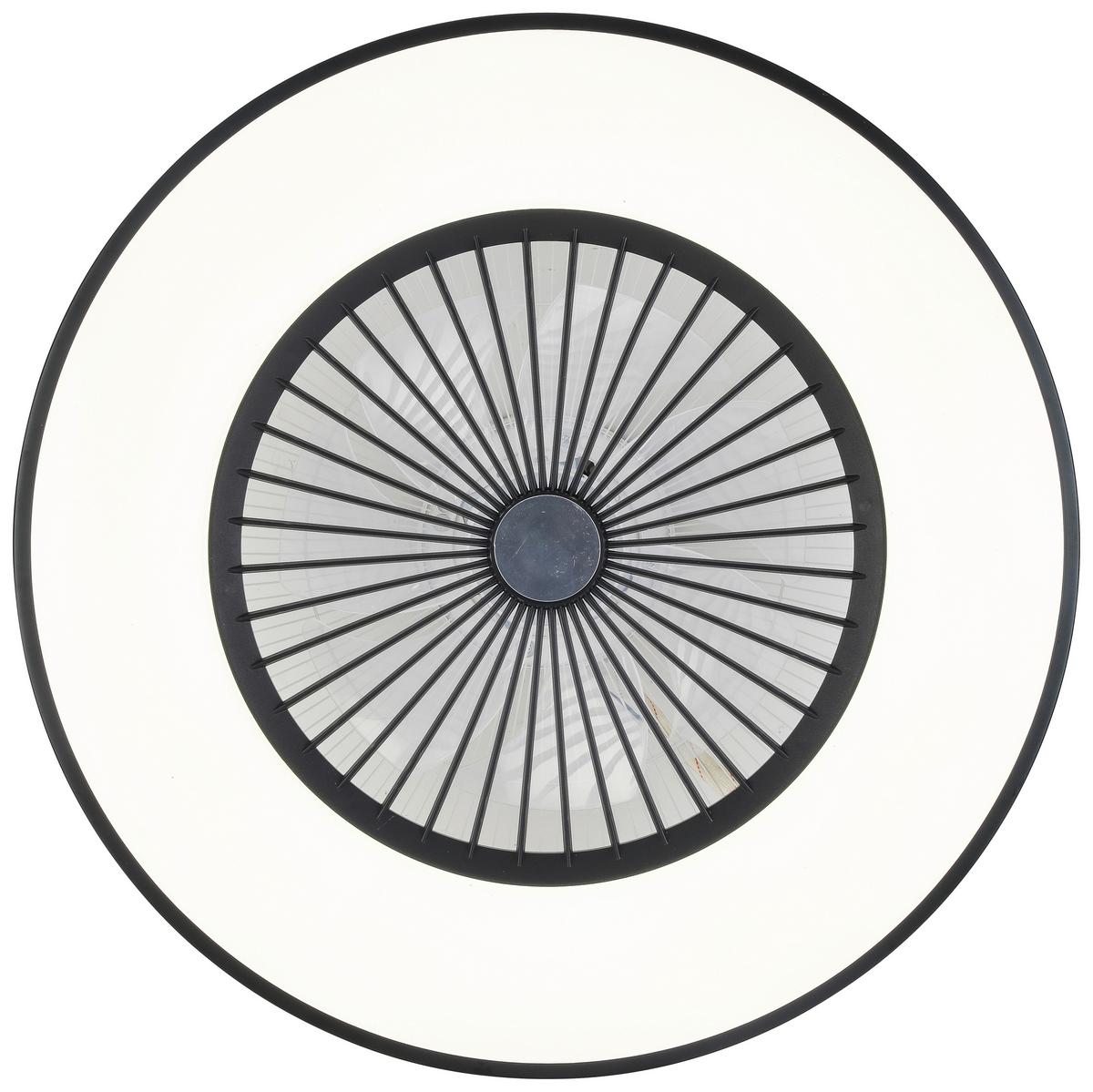 WENTYLATOR SUFITOWY NATAL - przejrzysty/czarny, Modern, tworzywo sztuczne/metal (58/18,5cm) - Bessagi Home