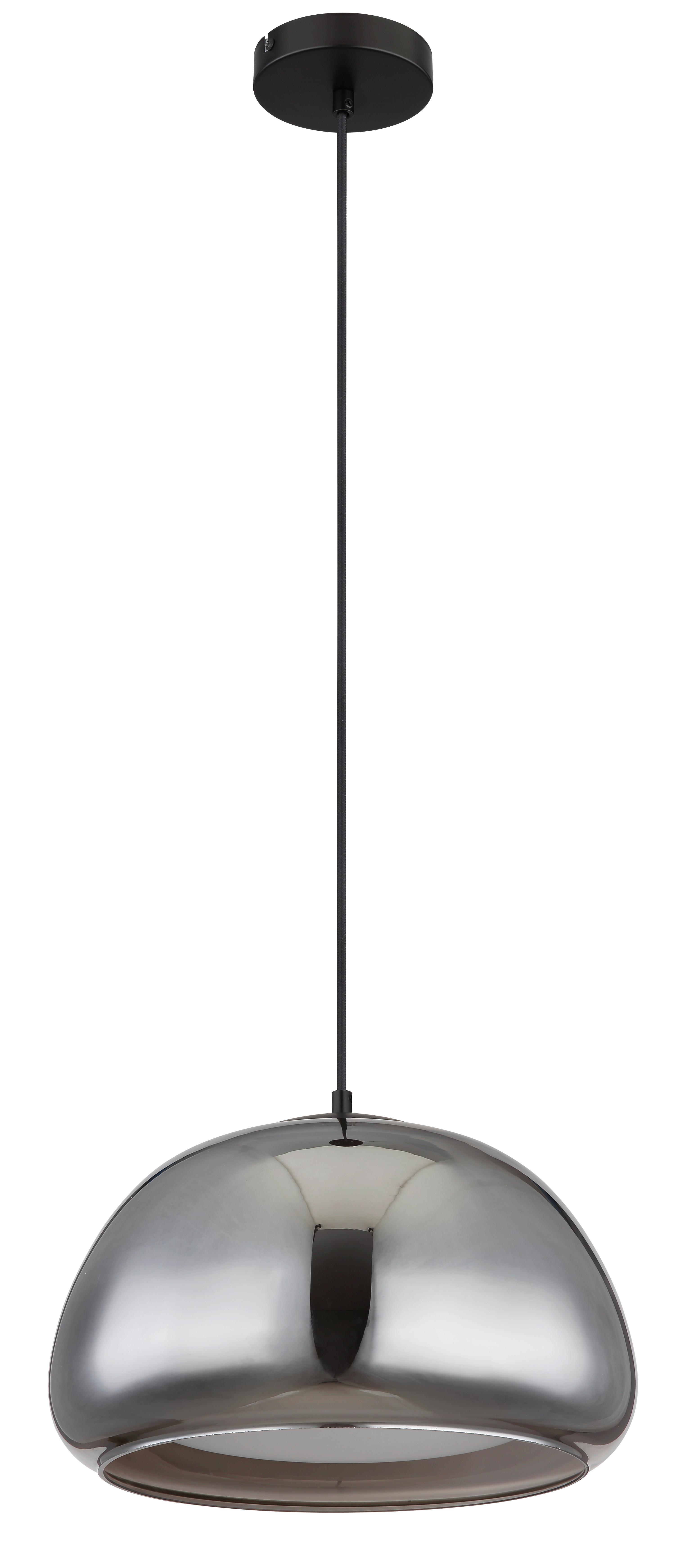 Lampă suspendată Jella - gri deschis/negru, Trend, metal (40/120cm) - Globo