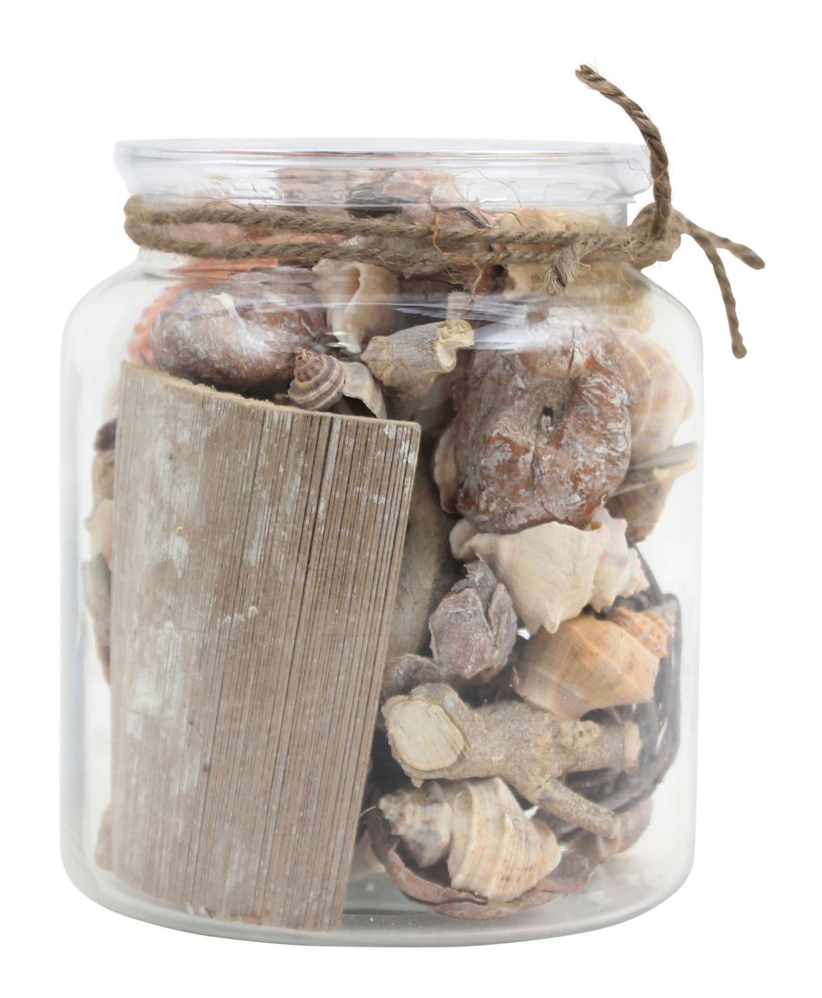 DEKOGLAS FLORA - Creme, Lifestyle, Glas/Naturmaterialien (13,5/16,5/13,5cm) - Kayoom