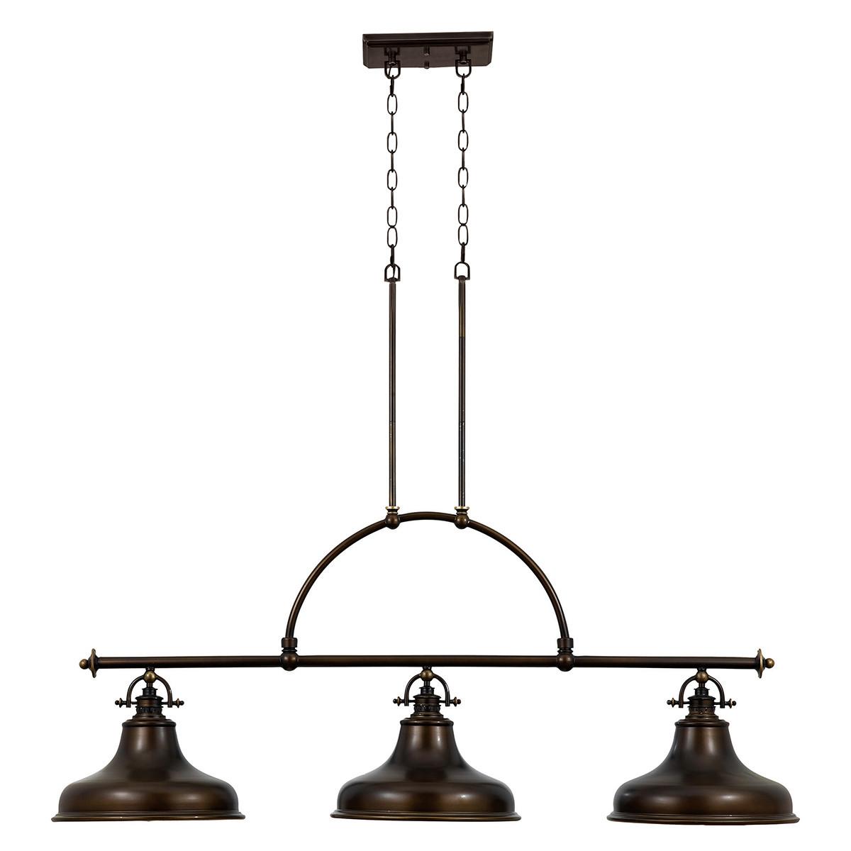 Viseća Svjetiljka Qz-Emery3p - brončane boje, Design, staklo/metal (133.3/34.3/73cm)