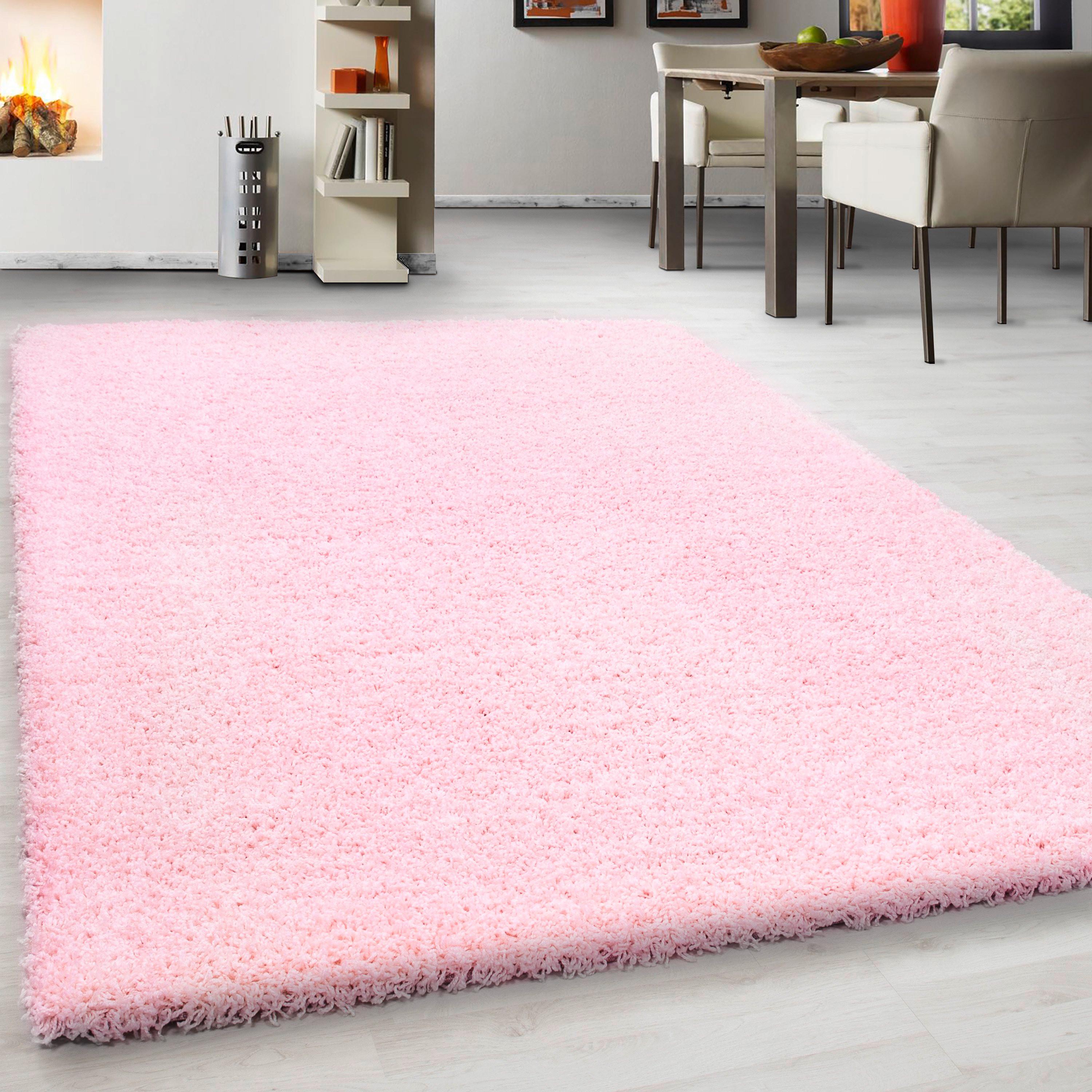 Preproga Z Visokim Florom Life, Roza, 120x170cm - pink, Trend, tekstil (120/170cm)