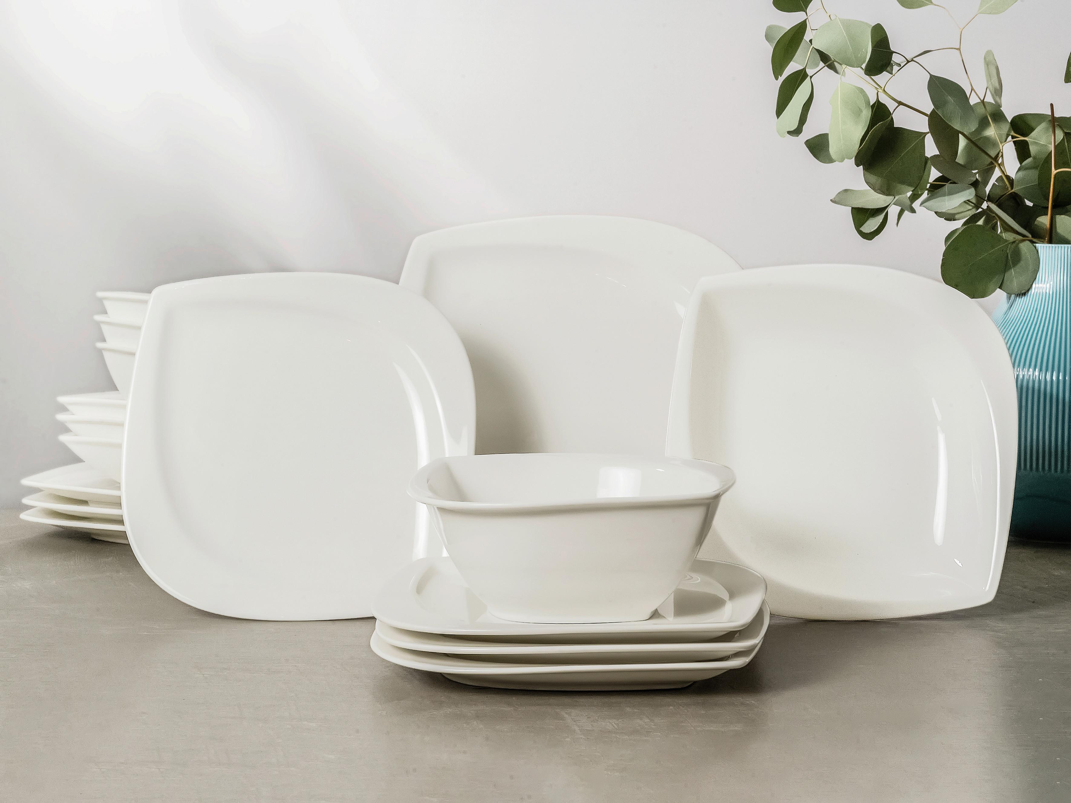 Kombinirani Servis Melbourne Creme, 16-Delni - bela, Basics, keramika - Creatable