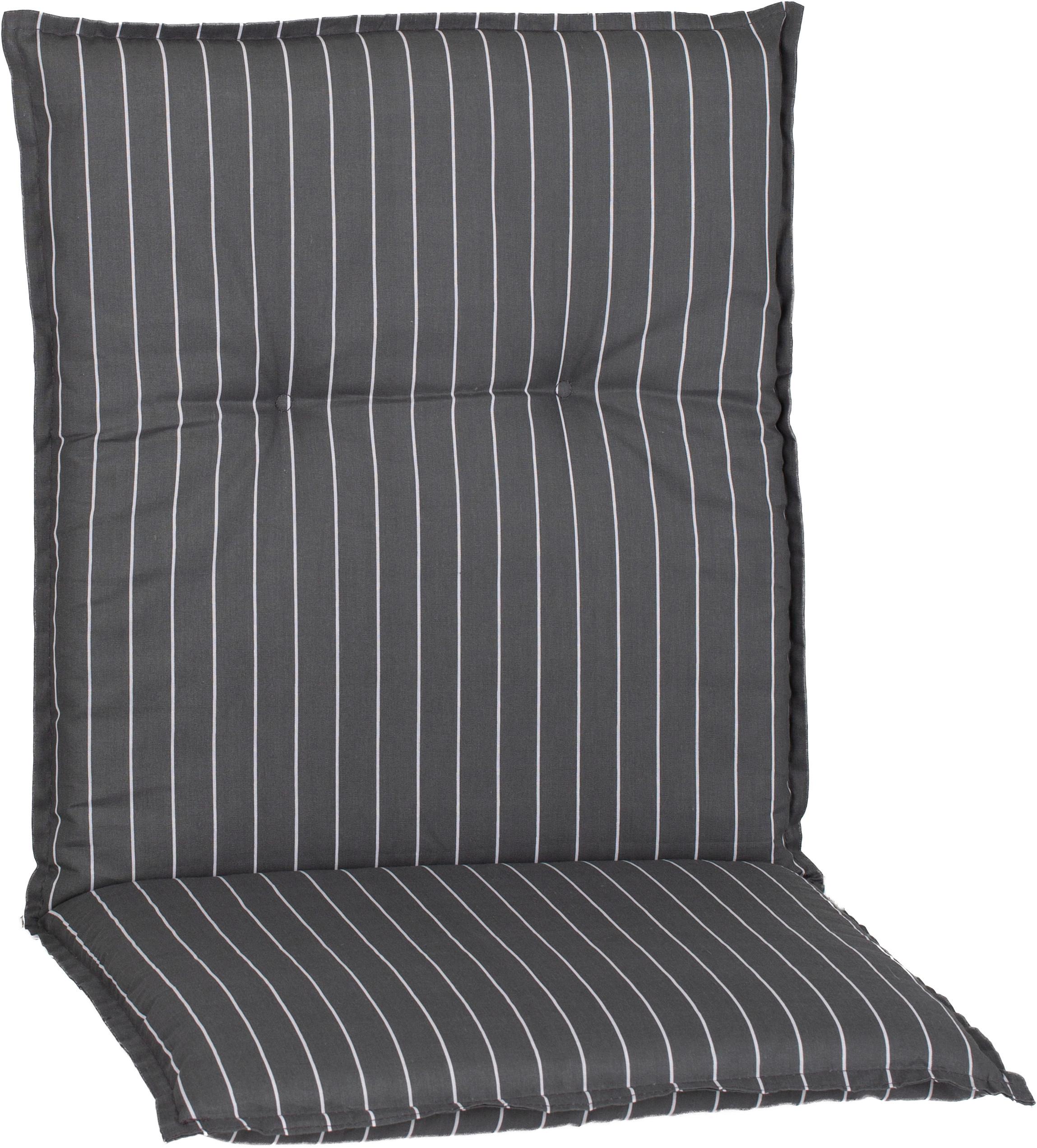 Niedriglehner Auflagen Belm 4er-Set ca. 100x50 cm - Weiß/Grau, Basics, Textil (100/50/6cm) - Gardenson