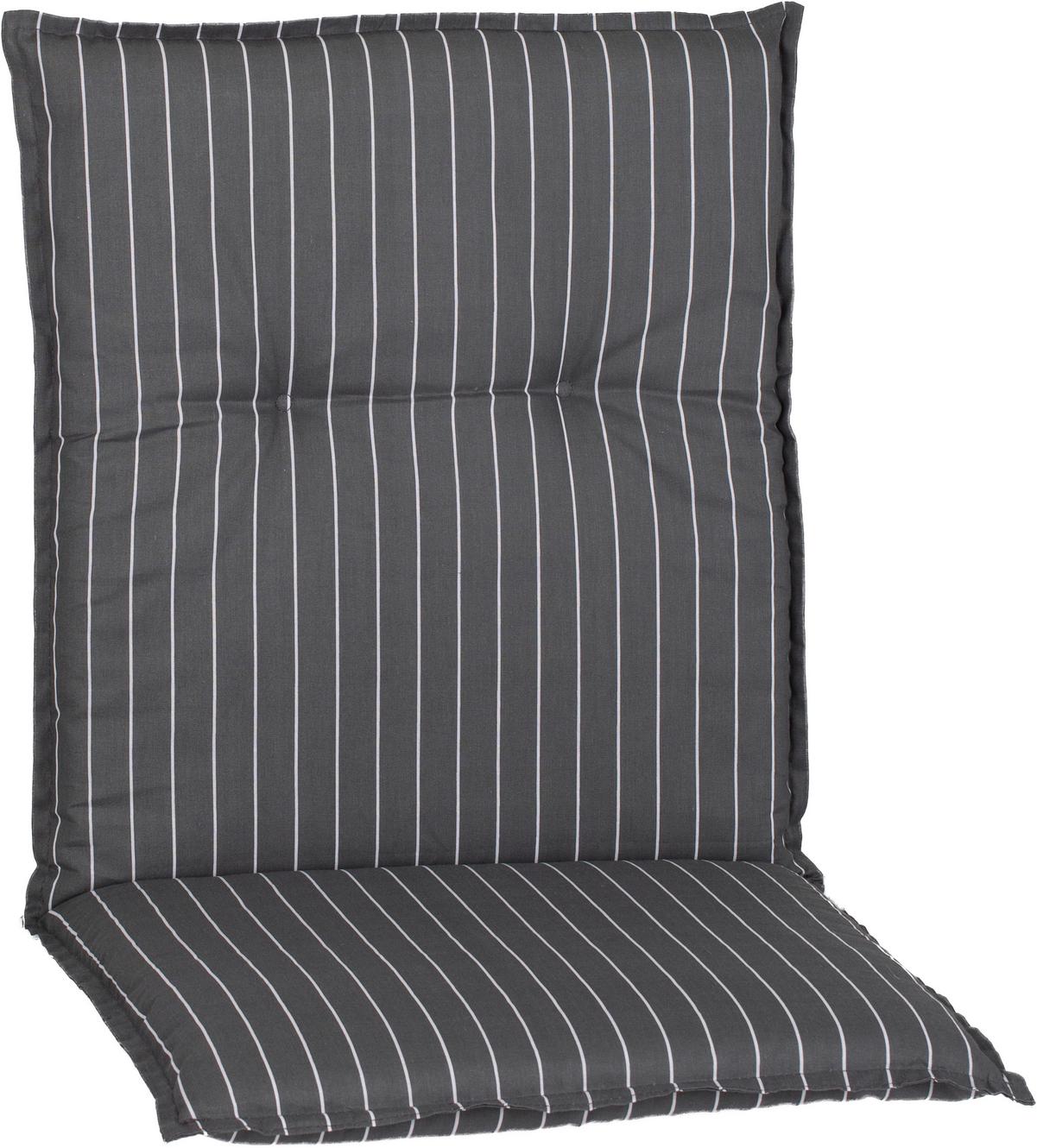 Niedriglehner Auflagen Belm 4er-Set ca. 100x50 cm - Weiß/Grau, Basics, Textil (100/50/6cm) - Gardenson