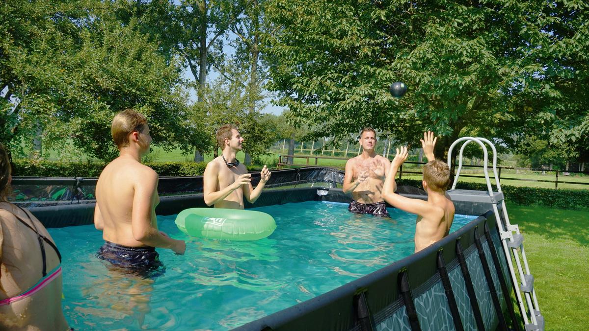 Bazen Exit Stone Pool, Črpalka S Peščenim Filtrom, 540x250cm - siva, Konvencionalno (540/250/122cm) - EXIT Toys