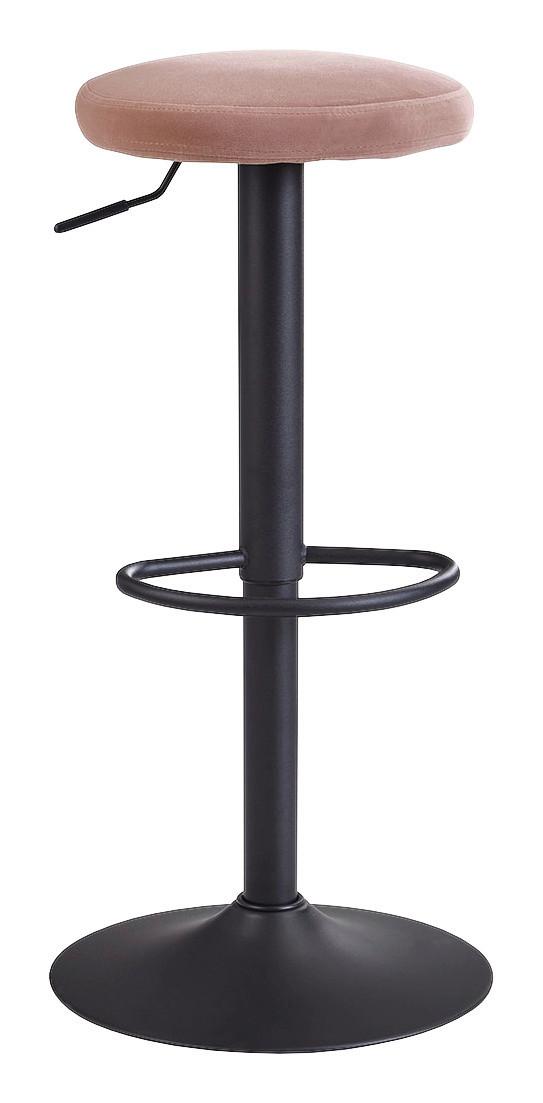 Barski Stol Barhocker - roza/črna, Moderno, kovina/tekstil (40/79/40cm) - MID.YOU