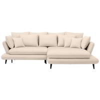 Sedežna Garnitura Monte Z Ležiščem In Predalom - bež/naravne barve, Moderno, tekstil/les (283/181cm) - Premium Living