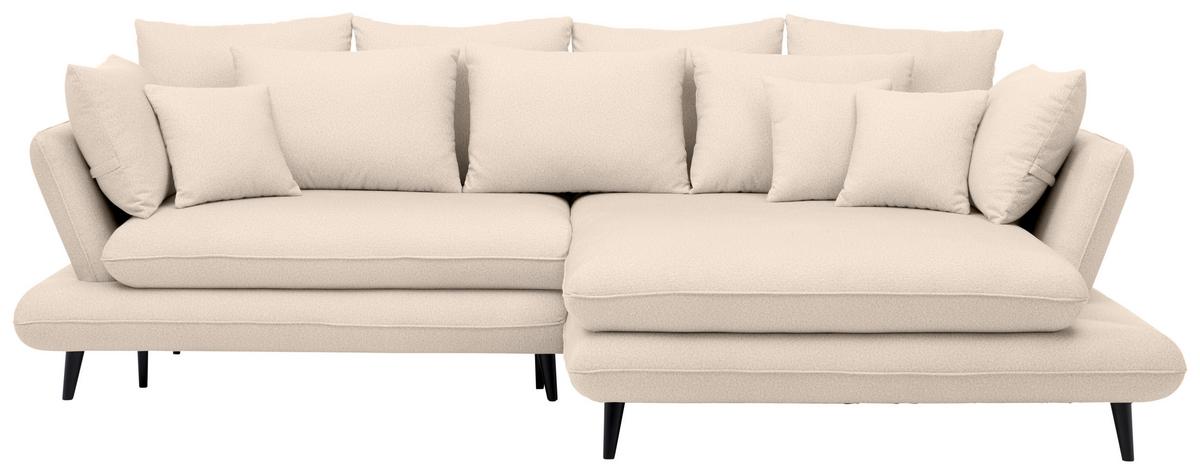 Sedežna Garnitura Monte Z Ležiščem In Predalom - bež/naravne barve, Moderno, tekstil/les (283/181cm) - Premium Living