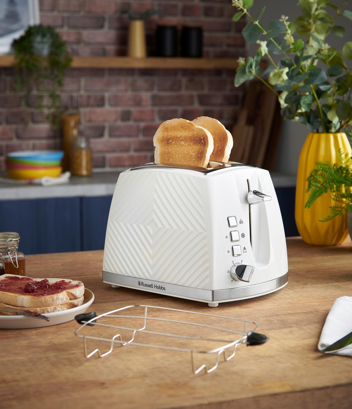 Kenyérpirító Russell Hobbs - fehér, műanyag/fém - Russel Hobbs