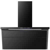 Dunstabzugshaube WS55-90 Schwarz - Schwarz, Basics, Glas/Metall (90/79,2-118,2/37cm) - PKM