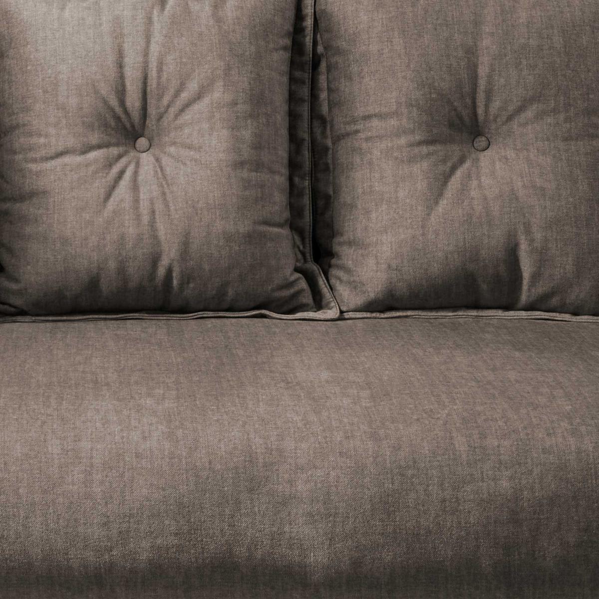 2,5-Sitzer-Sofa Baggio Braun Velours - Schwarz/Braun, MODERN, Holz/Textil (196/94/103cm) - Livetastic
