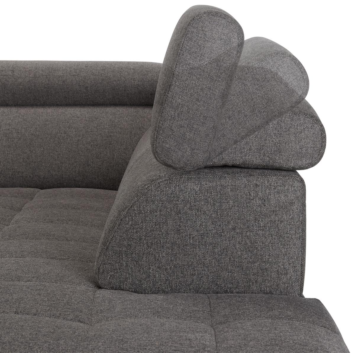 Ecksofa in Grau - Schwarz/Grau, Konventionell, Kunststoff/Textil (321/98/230cm) - Mömax