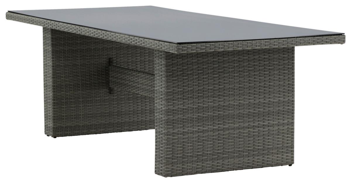 Gartentisch Padova ca. 200x100x74 cm Grau - Grau, KONVENTIONELL, Kunststoff (200/100/74cm) - Gardenson