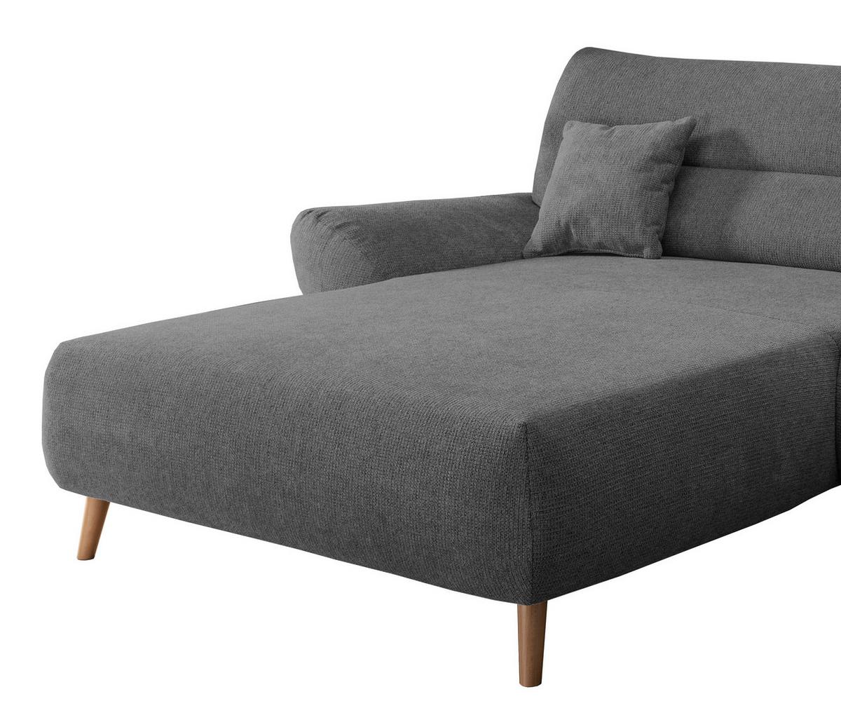 Wohnlandschaft Drago Anthrazit Chenille - Wildeiche/Anthrazit, MODERN, Holz/Textil (166/290cm) - MID.YOU