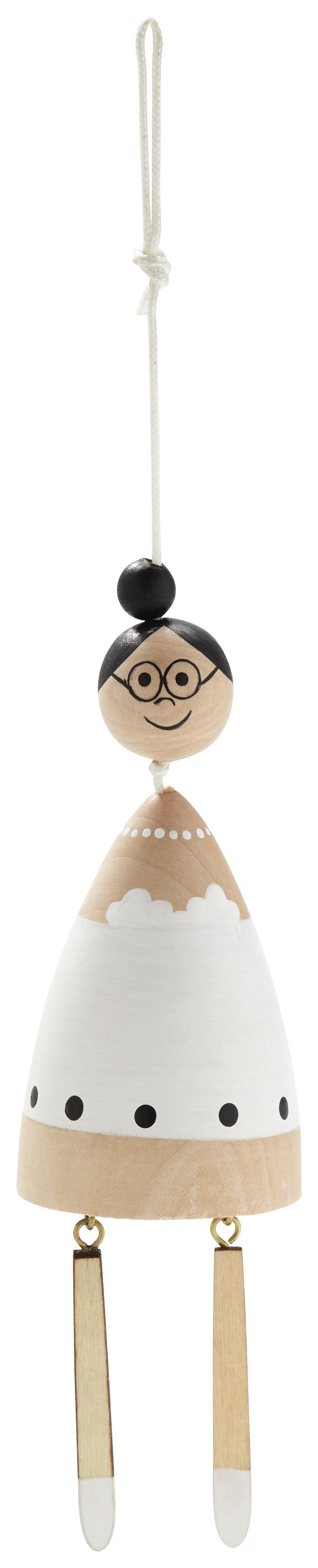 Skulptur Georg , 2er Set - Schwarz/Weiß, ROMANTIK / LANDHAUS, Holz (5/30cm)