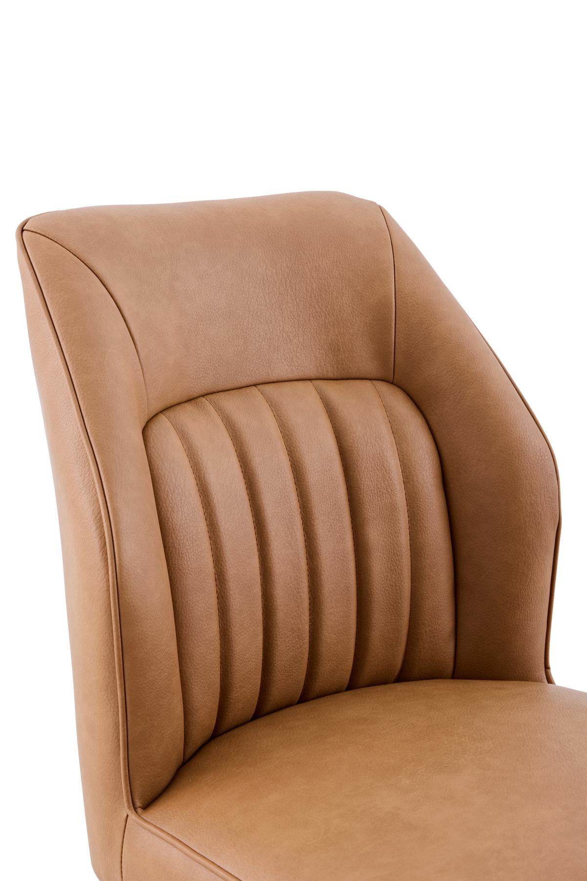 STUHL-SET PRIZZI S 2ER-SET - Cognac/Schwarz, MODERN, Textil/Metall (51/92/65cm) - MID.YOU