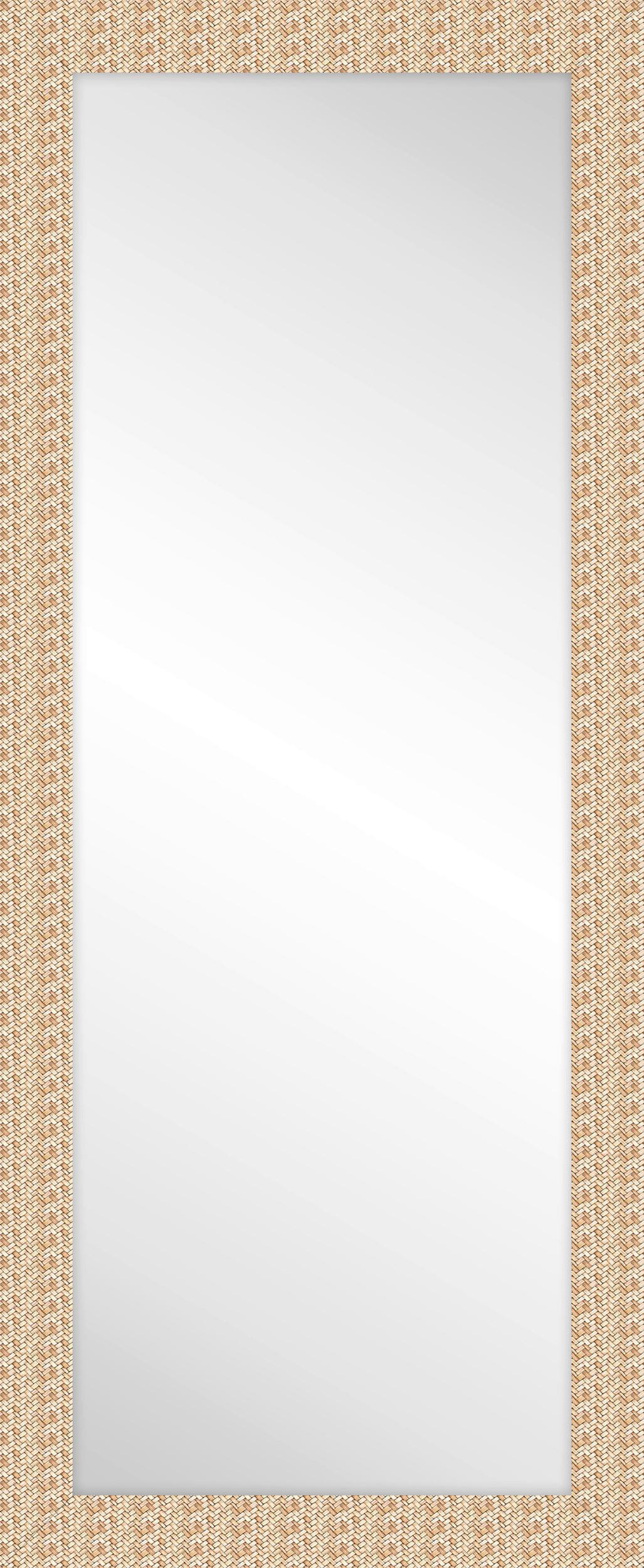 Oglindă Ceiba - maro/alb, Modern, sticlă/material pe bază de lemn (71/172/3cm) - Premium Living