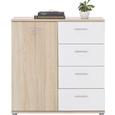 Komoda Alva 2 - bela/hrast sonoma, Moderno, umetna masa/leseni material (89/91/38cm) - Mömax modern living Komoda Alva 2 - bela/hrast sonoma, Moderno, umetna masa/leseni material (89/91/38cm) - Mömax modern living