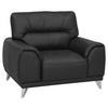 Fernsehsessel "Frisco"  , schwarz - Chromfarben/Schwarz, MODERN, Textil/Metall (112/92/96cm) - MID.YOU