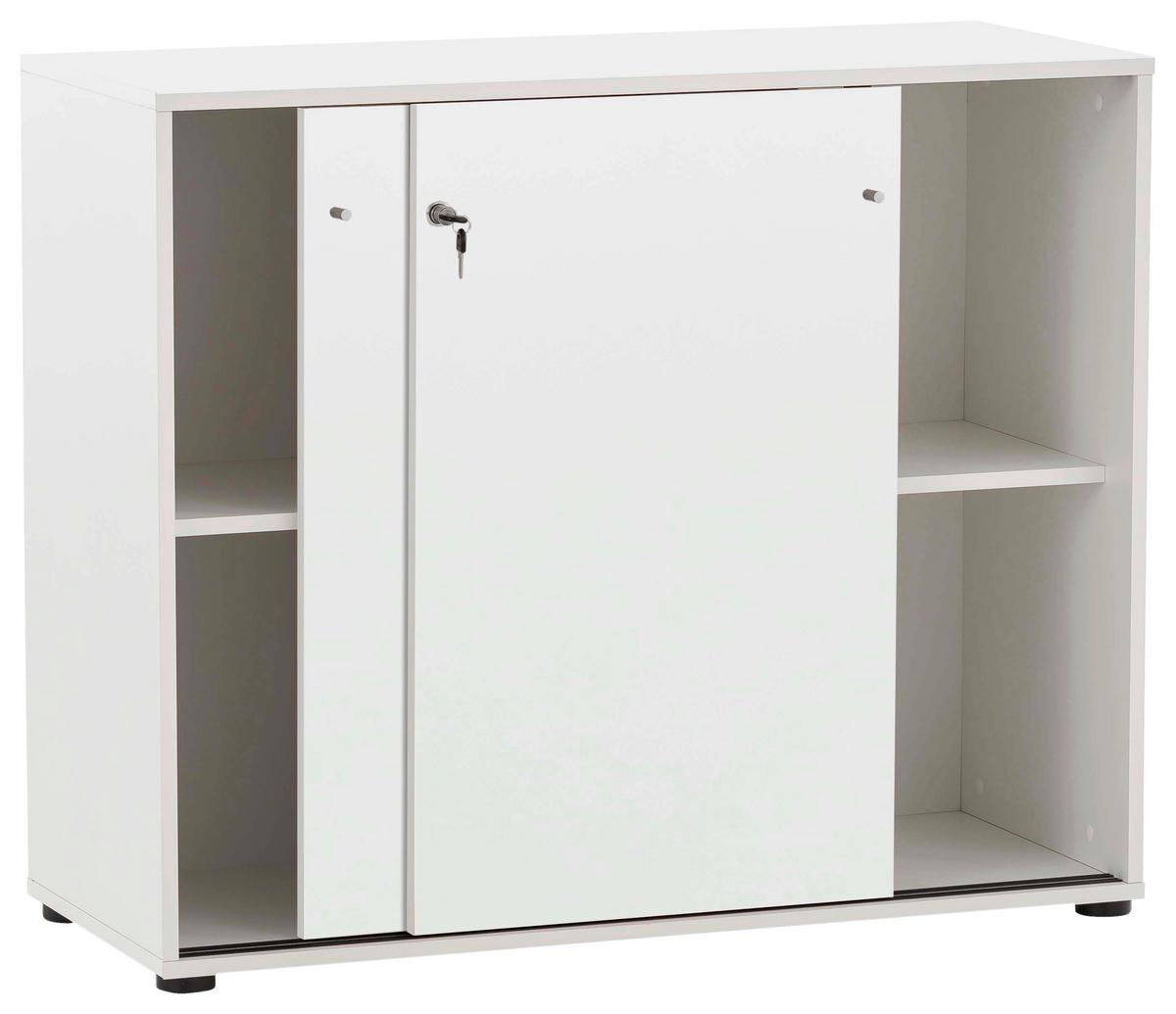 Aktenschrank Weiß ca. 100,1x83,6x41cm - Weiß, MODERN, Holzwerkstoff (100,1/83,6/41cm) - MID.YOU