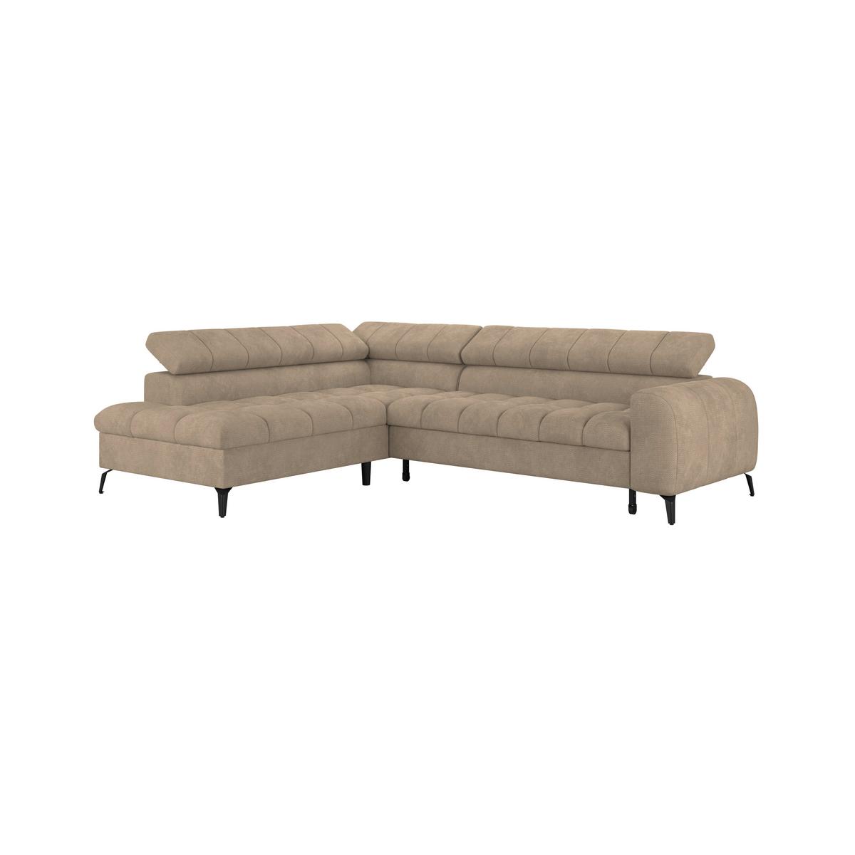 Kutna Garnitura Volf - bež/crna, Trend, tekstil/metal (203/261cm)