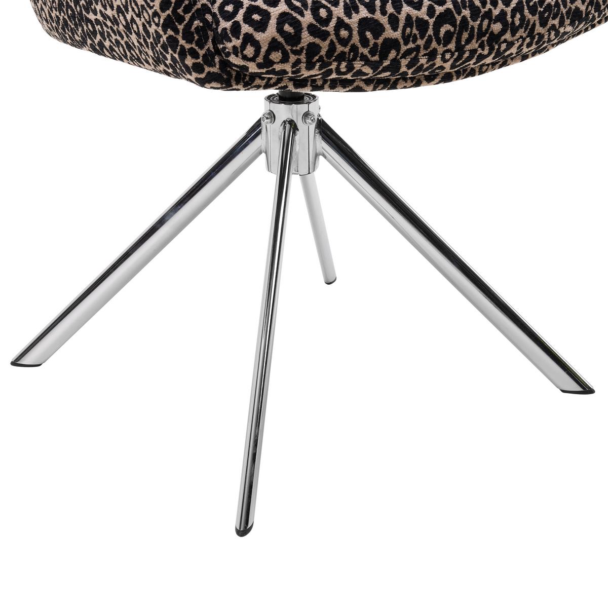 Sessel Liam -Trend- - Chromfarben/Schwarz, Lifestyle, Textil/Metall (58/65/91cm) - Mömax