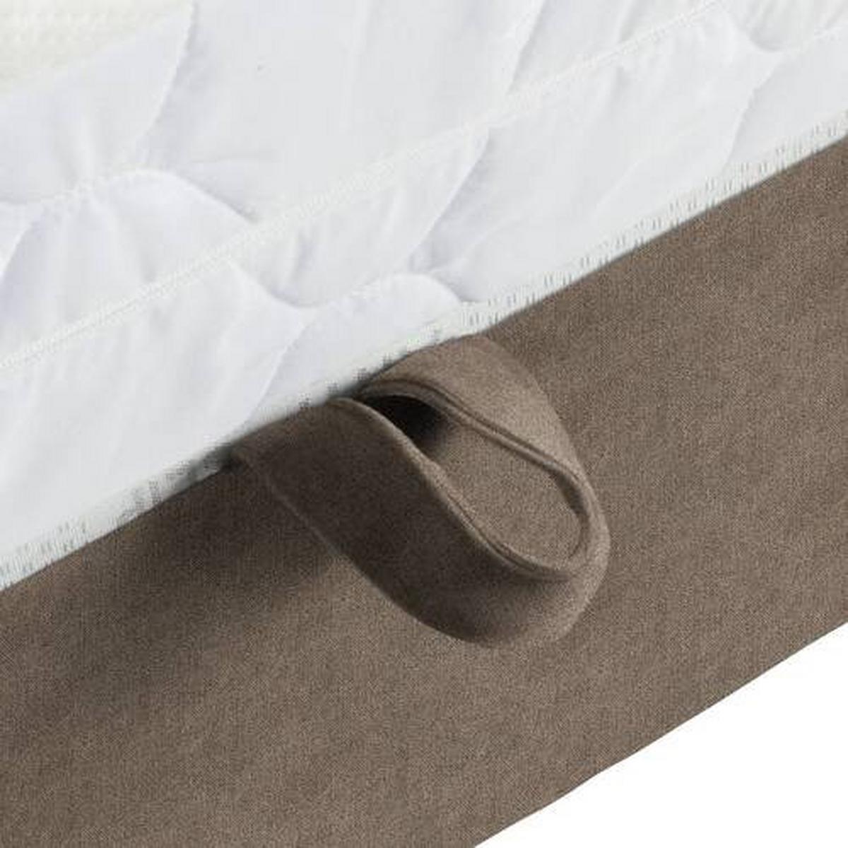 Boxbett in Hellbraun ca. 180x200cm - Hellbraun/Schwarz, KONVENTIONELL, Holzwerkstoff/Kunststoff (180/200cm) - Mömax