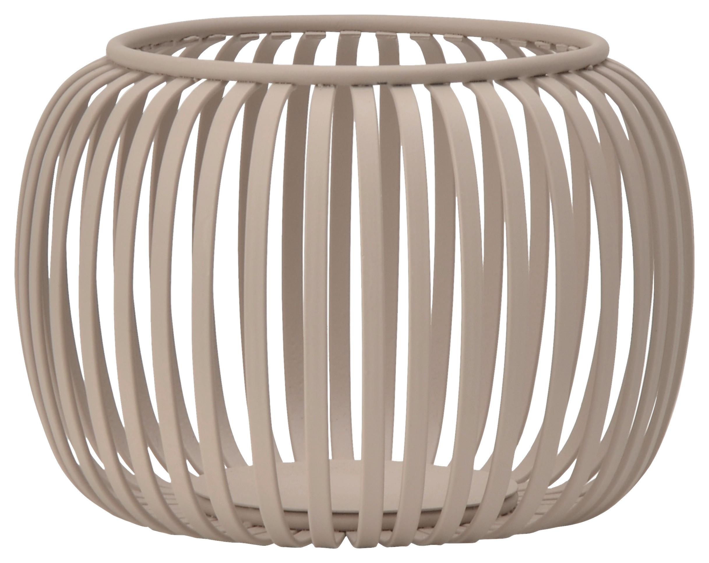 Teelichthalter Fiola Beige - Beige, Metall (14/10cm) - Mömax