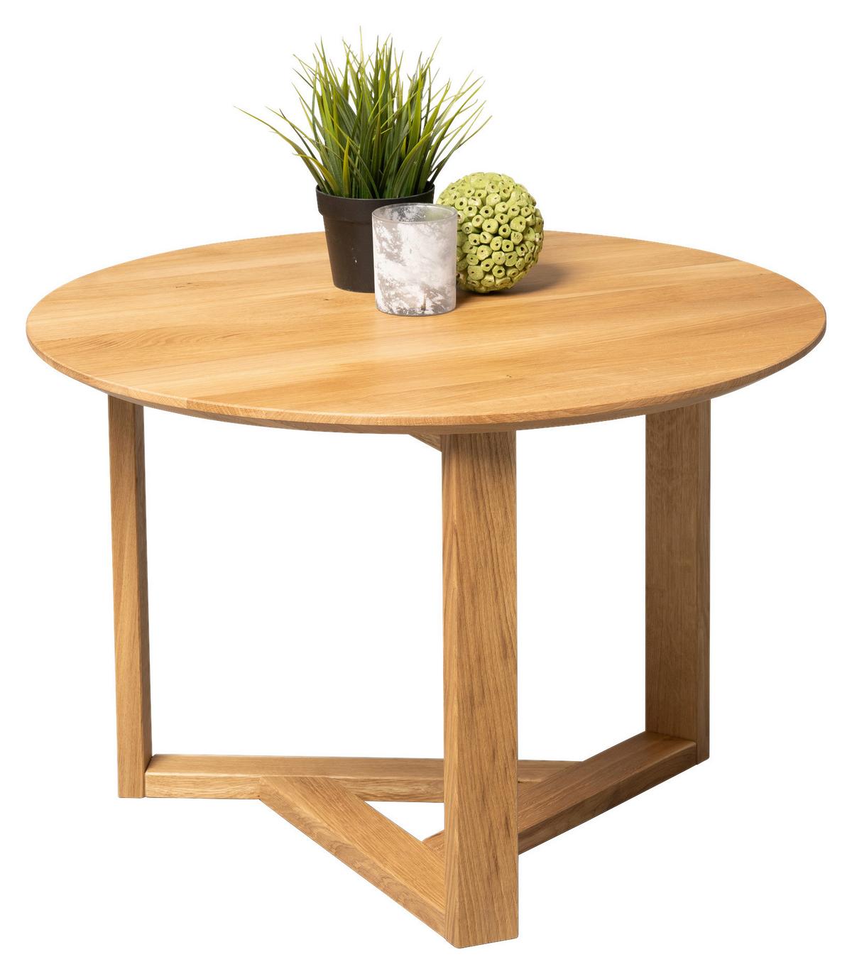 STOLIK KAWOWY RENA 2 - dąb dziki, Design, drewno (65/65/45cm) - Linea Natura